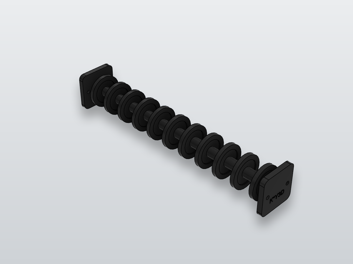 Socket Rail 3/8in catalog render