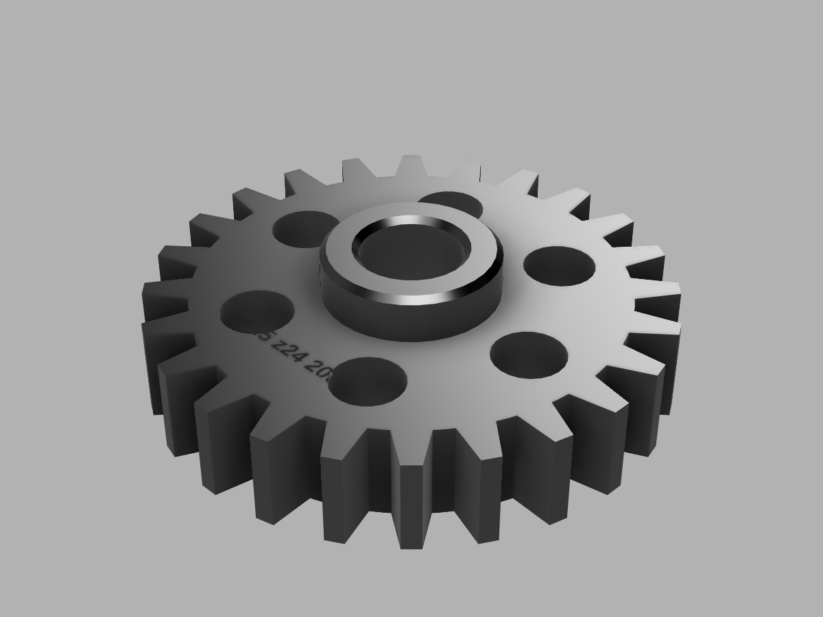 Spur Gear m2 z20 catalog render