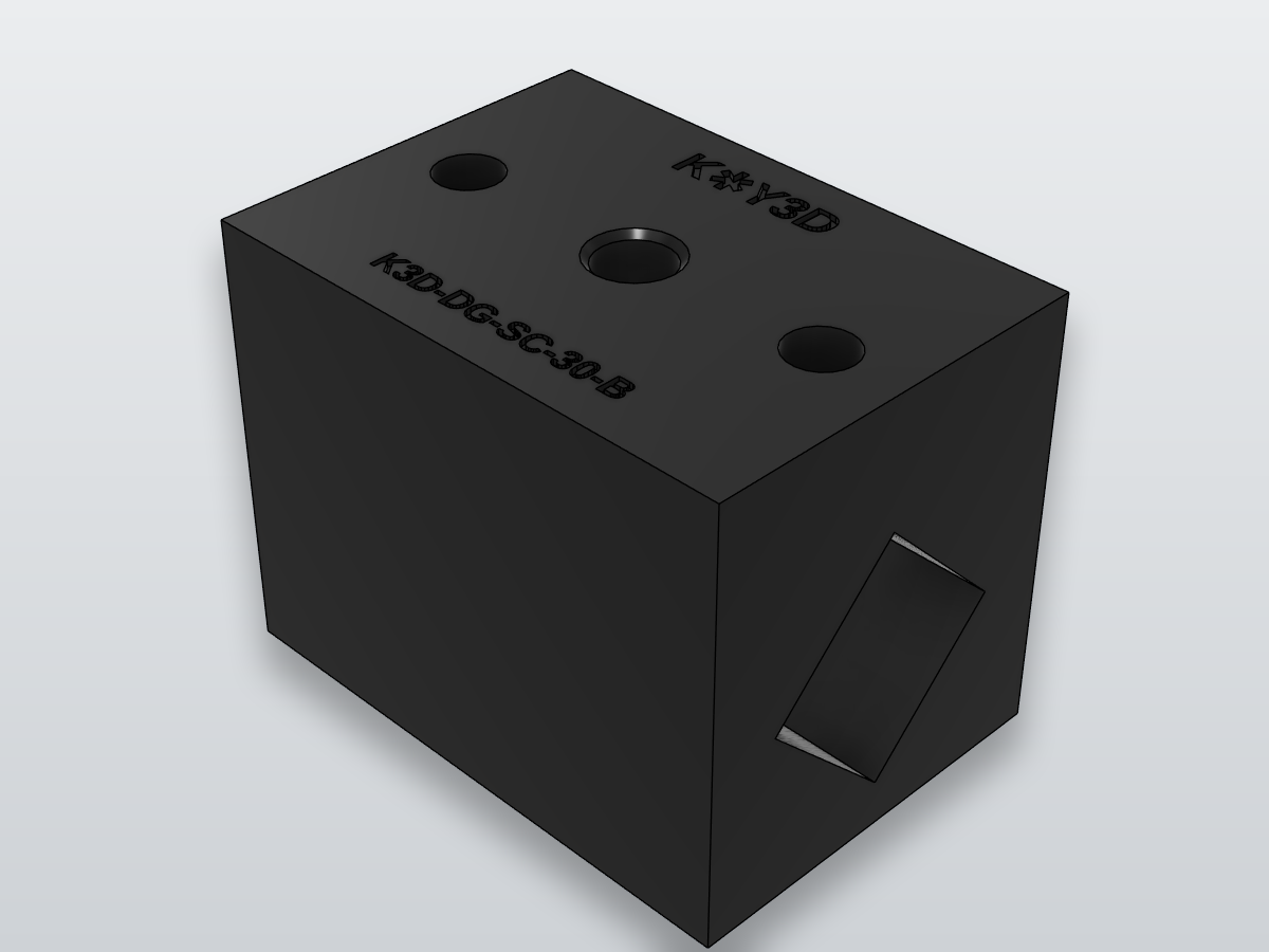 A3 Self-centering V-block #30 cross-hole catalog render