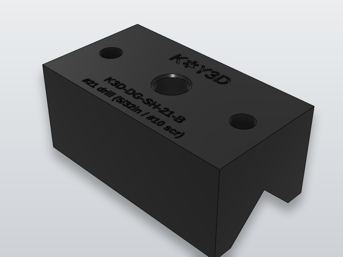 A1 Handheld V-guide #21 (5/32in / #10 screw) catalog render