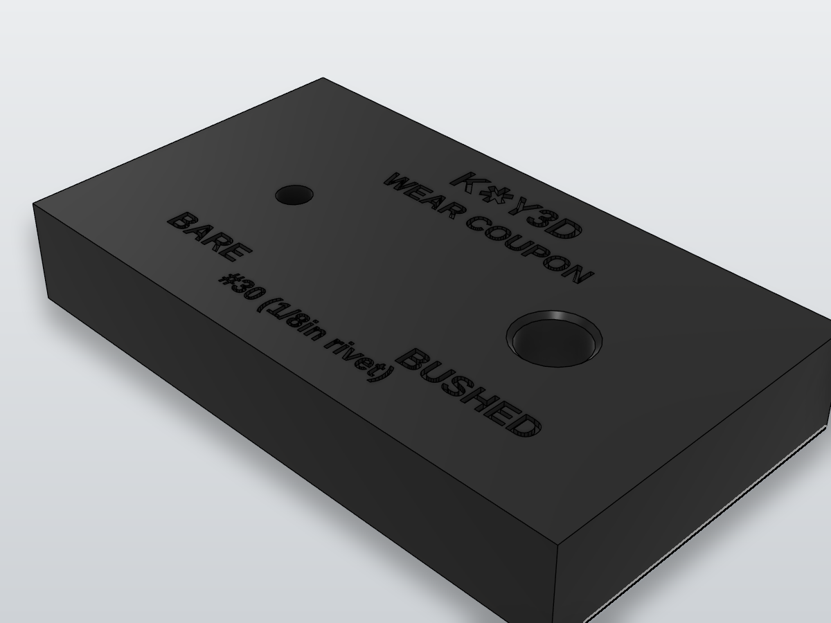 Bushing Wear Coupon #30 catalog render