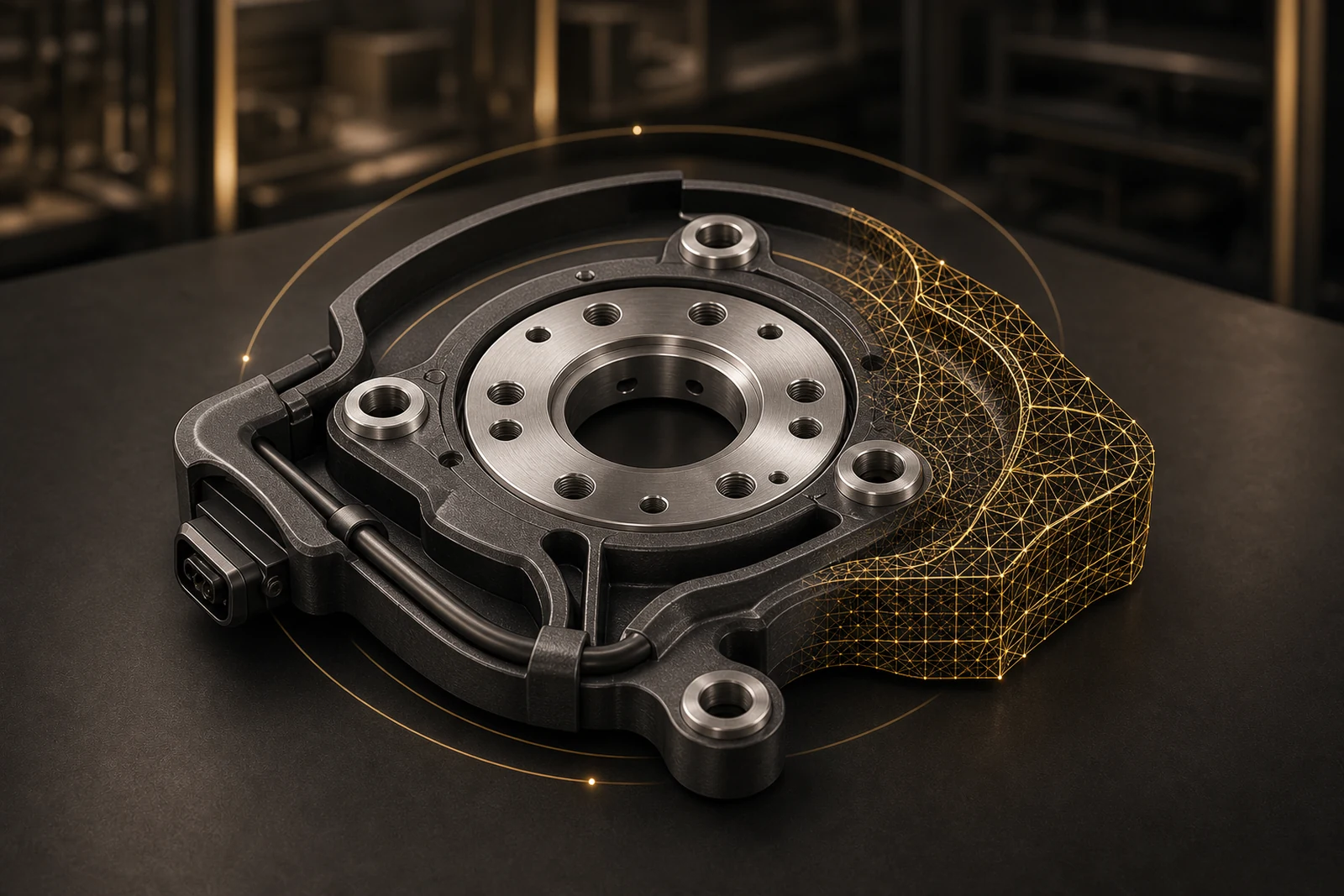 Robot cable bracket resolving from triangular topology into a manufacturable parametric model